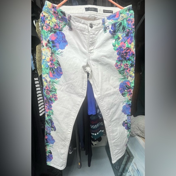 Jessica Simpson Denim - Jessica Simpson Flower Low Rise Jeans